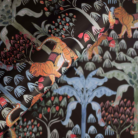 Peel + Stick Tigris Wallpaper in Onyx by Justina Blakeney®
